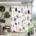 thumbnail image 2 of Funny Cat Shower Curtain Cat Shower Curtain for Bathroom with Pets Paw for Cat Lovers Cute Cartoon Colorful Kitty Shower Curtain Waterproof Fabric Bath Curtain with 12 Hooks 72x72 Inch, 2 of 6