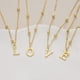 thumbnail image 5 of Collar con colgante con la inicial de la letra MDIEEL, chapado en oro de 14 quilates, para mujer, 5 of 6