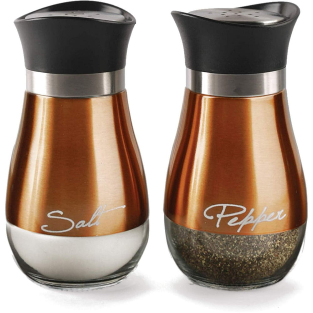 Circleware 68252 Cafe Contempo Elegant Glass Salt and Pepper Shakers