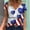 White summer tops 2023 women, variant on Dyegold Summer Tops for Women 2023, Star Stripes 4th July Cute Summer Tops for Women Casual Tops US Flag Loose Short Sleeve Tees Shirt V-Neck ​Tunic Tops