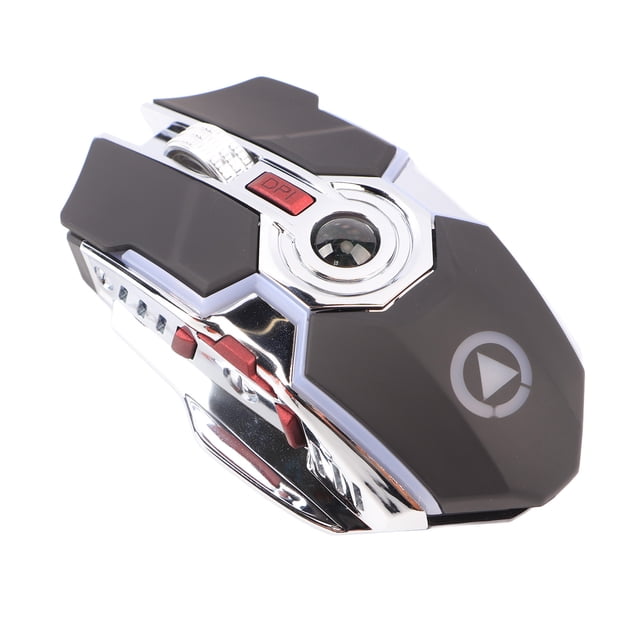 M Buder Ratón Inalámbrico con Receptor USB, Ergonómico, Retroiluminación RGB Ajustable, Silencioso, Recargable, 15 cm / 5.9 inches