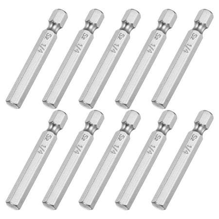 

Uxcell 1/4 Magnetic Hex Head Screwdriver Bit 1/4 Hex Shank 2 Length S2 Steel Power Tool 10 Pack