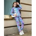 thumbnail image 6 of Oudiya Girls 2 Piece Tie Dye Sweatsuit Set Long Sleeve Athletic Sweatshirts and Sweatpants with Pockets Outfits, 6-13Y, 6 of 7