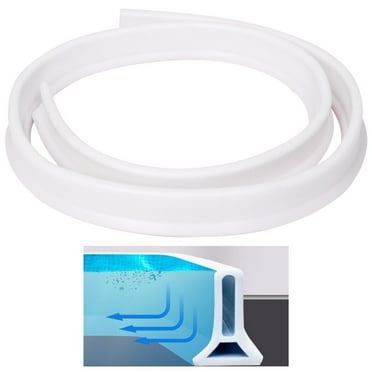 Peaoy Collapsible Shower Threshold, White Silicone Rubber 67" x 2" Shower Base