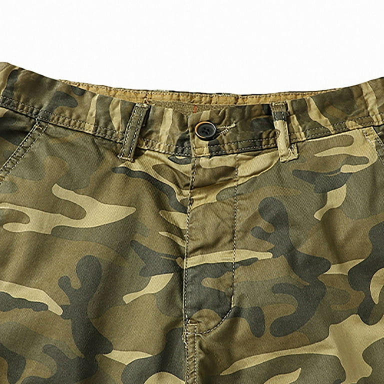 SMihono Deals Men's Plus Size Cargo Shorts Multi-Pockets Relaxed Summer  Beach Shorts Pants Jeans Workout Running Shorts Soft Cotton Flex Stretch  Training Knit Gym Cargo Shorts Army Green 14 