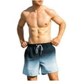 thumbnail image 4 of TKYCMSUAKI Mens Swimsuit Trunks 7" Quick-Dry Swim Shorts with Mesh Liner and Pockets Fashion Gradient Print Drawstring Swimming Trunks Bathing Suits, 4 of 7