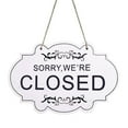 thumbnail image 3 of Double-Sided Open Closed Sign | Vintage Wooden Shop Door Hanging | Business Hours Indicator | Rustic Storefront Decor | Home Entry Wall Ornament | 12X8 Inch, 3 of 8