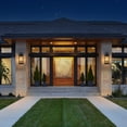thumbnail image 5 of C Cattleya 22” Large Matte Black Dusk to Dawn Outdoor Wall Lights With Clear Tempered Glass, 5 of 8