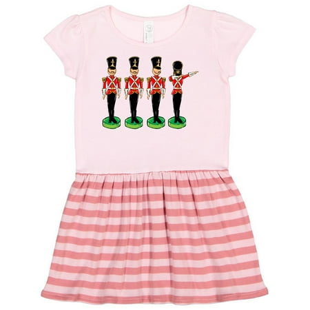 

Inktastic Christmas Dabbing Tin Soldier Gift Toddler Girl Dress
