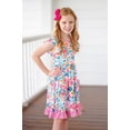thumbnail image 3 of Millie Loves Lily Girls Pink Becky Floral 2-Pocket Dress, Girls Size 3T, 3 of 4