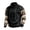 Black, variant on Sweatshirt for Men Fall Winter Fashion Print Loose Plus Size Half Zip Stand Collar Pullover
