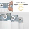 thumbnail image 2 of No Hook Shower Curtain with Snap in Liner, Abstract Sea Waves Beach Art Waterproof Bath Curtain Double Layers with See Through Top Window, Ocean Spray Summer Seaside Hotel Shower Curtains 60x72in, 2 of 9