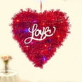 thumbnail image 4 of Lighted Peach Heart Sign Door Hanging Valentine's Day Garland with LED String Lights ABS Material Red Color Easy to Hang for Indoor or Outdoor Decor Party Wall Decoration DIY Craft Project, 4 of 7