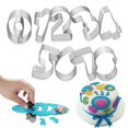 thumbnail image 4 of 9PCS Number Shaped Cookie Cutters Stainless Steel Biscuit Cutters Number Cutters, 4 of 10