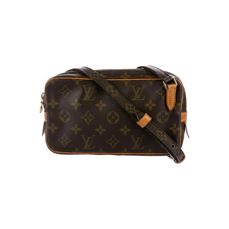 Louis Vuitton Marly Pochette Monogram Bandouliere 869012 Brown Coated Canvas Cross Body Bag PRE-WONED