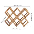 thumbnail image 4 of Fosa Wood Wine Rack,Foldable Wooden Wine Rack Organizer Display Shelf 10 Bottles Capacity , Wine Rack, 4 of 8
