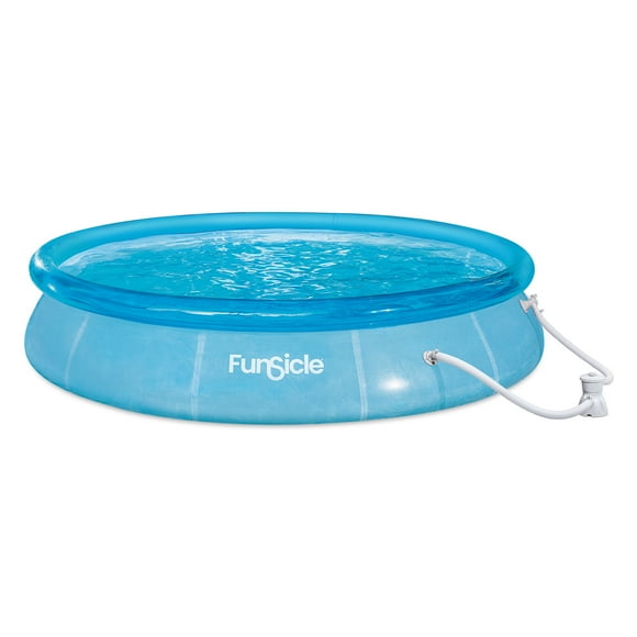 Funsicle 12ft x 30in Round Sea-Thru QuickSet Above Ground Pool with Cartridge Filter Pump, Age 6 & up