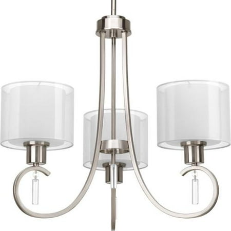 Progress Lighting Invite Collection 3 Light Brushed Nickel Progress Lighting Invite Collection 3 Light Brushed Nickel Chandelier Fixture