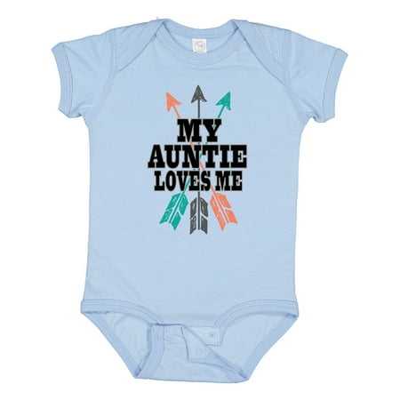 

Inktastic My Auntie Loves Me Tribal Arrows Nephew Gift Baby Boy Bodysuit
