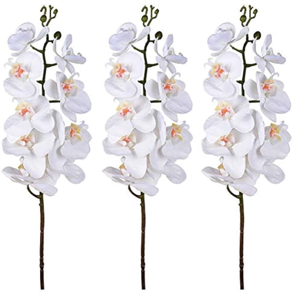 A&B Home 38-inch Real Touch Orchid Stem Cream