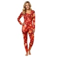 thumbnail image 3 of Halloween Family Pajamas Set Long Sleeve Crew Neck, Soft Matching Halloween Pajamas with Flame Ghost Witch Hat Print, Hot Family Halloween Pajama Set Sleepwear, 3 of 6