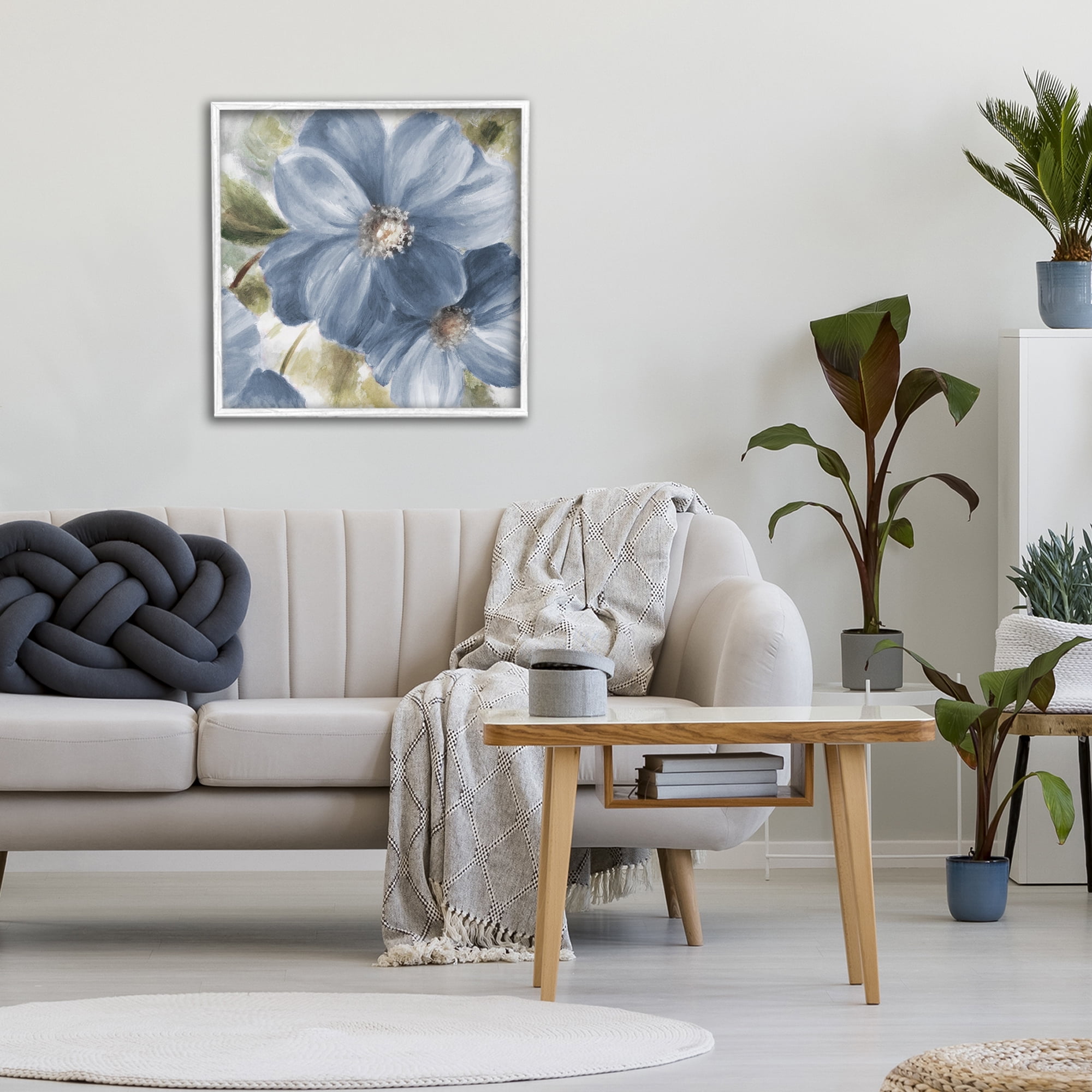 Stupell Industries Walk in Blue Beauty White Framed Giclee Art, design by Lanie Loreth