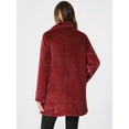 thumbnail image 4 of DARING DIVA Women's Lapel Faux Fur Fuzzy Warm Jacket Overcoat XL Red, 4 of 6