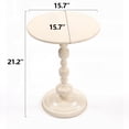 thumbnail image 4 of Vintage Metal Round Side Table for Sofa Bedside - Decorative Small Space Living Room & Bedroom Accent, 4 of 11