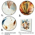thumbnail image 3 of Designart Gold And Blue Lily Bouquet II Canvas Wall Art, 3 of 5
