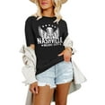 thumbnail image 2 of YI XIANG RAN Nashville Shirts for Women Vintage Guitar Wings Graphic Tees Tennessee Concert Tshirt Country Music Gift Shirt Top, 2 of 5
