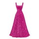 thumbnail image 1 of Vestido de fiesta Miao Duo con lentejuelas y tirantes finos, línea A, fucsia, 1 of 7