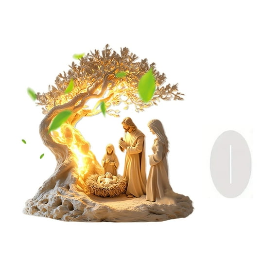 T-HOTLYST Elegant Christmas Nativity Scene 2D Flat Designs Desk Decoration Tabletop Ornament Perfect for Home Baby Shower Decors