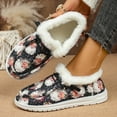 thumbnail image 5 of Chenyee Womens Loafers Fashion Christmas Print Slip On Sneakers Warm Fleece Lined Walking Shoes, 5 of 7