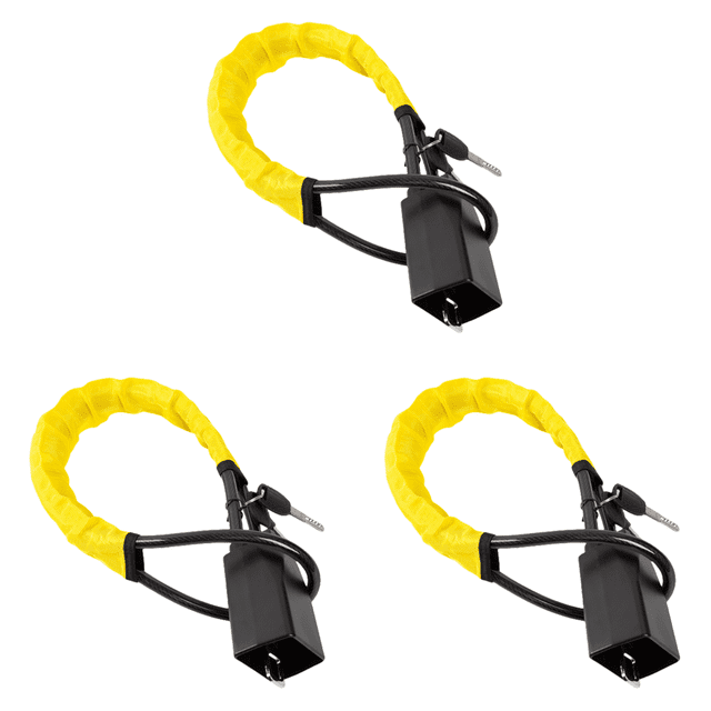 Cerradura Giratoria para Volante Coche Hebillas Seguridad Antirrobo () Amarilla