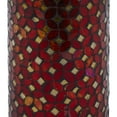 thumbnail image 6 of DecMode 3 Candle Red Metal Pillar Candle Holder with Mosaic Pattern, Set of 3, 6 of 12