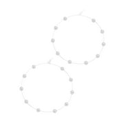 GYUJNB Mother Day Earrings Large Hoops Super Huge Circle Pearls Earrings Thin Dangle Gold Silver Elegant Wedding Women Accessories Jewelry Gift For Her Sterling Silver Hoop Earrings