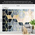 thumbnail image 3 of Abstract Wallpaper Wall Mural - Blue Geometric Pattern, 3 of 5