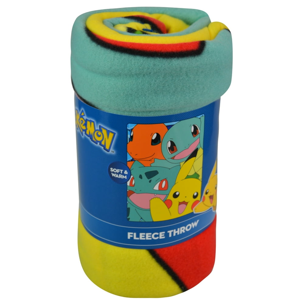 Nintendo Officially Licensed Pokemon Fleece Throw Blanket 45 x 60 inch