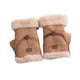 thumbnail image 4 of Guantes de invierno sin dedos con forro suave, cálidos, térmicos, convertibles y con parte superior abatible. Caqui, 4 of 9