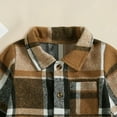 thumbnail image 5 of newwalpole Baby Boy Clothes Infant Toddler Boy Outfits Plaid Long Sleeve Shirt and Pants Set Fall Winter Clothing Brown for Size 18-24 Months, 5 of 6