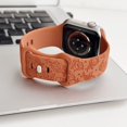 thumbnail image 3 of Compatible for Apple Watch Band 49mm 45mm 44mm 42mm, Mermaid Engraved Pattern iWatch Strap Soft Silicone Sport Wristband Replacement Band for iWatch Ultra 2/1 Series 9 8 7 6 5 4 SE 3 2 1, Brown, 3 of 6