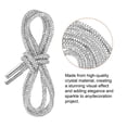 thumbnail image 3 of Uxcell 2pcs Rhinestone Shoe Laces 47" Length  Bling Crystal Shoe Laces for Sweatpants Shorts Sneakers, White, 3 of 6