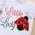 thumbnail image 6 of WIBACKER Baby Girl Clothes Newborn Infant Outfits Ruffle Romper+ Pants + Headband Cartoon Ladybug Fall Sets, 6 of 11