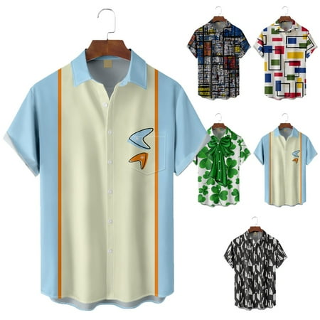 

Men Dad Graphic Hawaiian Shirts with Pocket Cheap Clothing Size 100-170/XXS-8XL