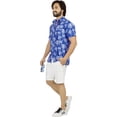 thumbnail image 2 of HAPPY BAY Men's Hawaiian Shirts Short Sleeve Button Down Shirt Mens Party Shirts Casual Holiday Summer Tropical Island Shirts for Men Funny M Allover Palm Trees, Blue, 2 of 6