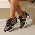 thumbnail image 3 of XIMIN Ladies' New Flat Bottomed Leopard Print Lace Up Casual Sports Light Shoes for Foreign Trade Sports Running Shoes Womens Sneaker Boots Wide Footwear, 3 of 8