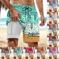thumbnail image 2 of Kcolen Mens Swim Trunks 7 Inch,Men's 2 in 1 Swim Trunks Quick Dry Beach Board Shorts Swimwear With Pockets, Bathing Suit for Casual Vacation, 2 of 5