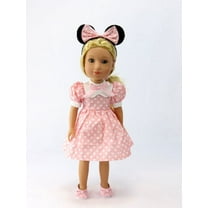Pink Mouse Dress with Ears |14’’ Inch Doll Clothing