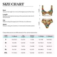 thumbnail image 6 of Wukai Colorful Hawaii Palms Women's Bikini Set Two Piece,wimsuit High Waisted V Neck Twist Front Adjustable Spaghetti Straps Bathing Suit-, 6 of 7
