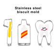 thumbnail image 4 of Redempat 1/2/3/5 3 Pieces/Set Biscuit Mold Cookies Toothbrush Mould Portable Home Stainless Steel Baking Tool Accessory Kitchen Gadget Show as Picture 1 Pc, 4 of 6